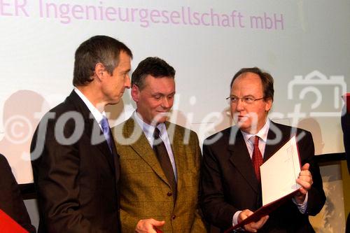 Staatspreis Consulting Verleihung durch HBM Dr. Martin Bartenstein
Die Staatspreisträger:
ACA Staatspreis - BITUBAG - Pörner Ingenieurgesellschaft mbH;
UBIT Staatspreis - XRangeEye/Lounge 5.0 - MGS Softwareentwicklung                               