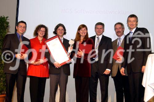 Staatspreis Consulting Verleihung durch HBM Dr. Martin BartensteinDie Staatspreisträger:ACA Staatspreis - BITUBAG - Pörner Ingenieurgesellschaft mbH;UBIT Staatspreis - XRangeEye/Lounge 5.0 - MGS Softwareentwicklung                               