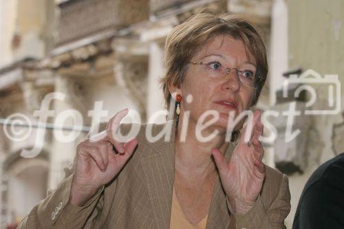 (C) fotodienst/Anna Rauchenberger - Wien 22.08.2006 - Restaurierung des Denkmals 'Sophiensaal' durch die ARWAG. FOTO: Hofrätin Dr. Barbara Neubauer (Leiterin des Landeskonservatorat für Wien).