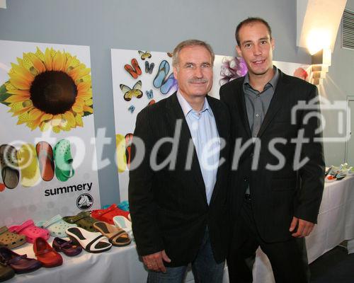 (C) Fotodienst/Anna Rauchenberger - Wien 03.09.2007 - Crocs präsentierte heute die neue Produktlinie 'Crocs Rx'. FOTO v.l.: Ernst und Andy Widmann (Crocs Österreich)