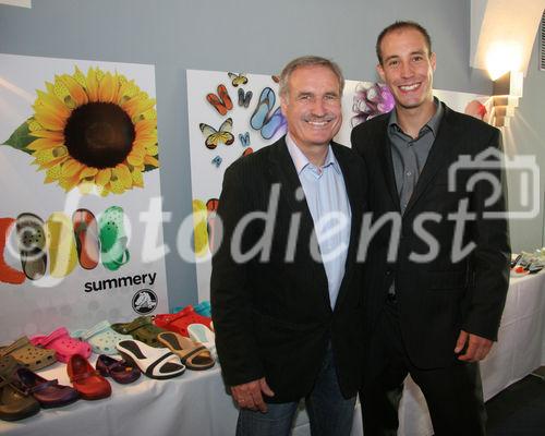 (C) Fotodienst/Anna Rauchenberger - Wien 03.09.2007 - Crocs präsentierte heute die neue Produktlinie 'Crocs Rx'. FOTO v.l.: Ernst und Andy Widmann (Crocs Österreich)