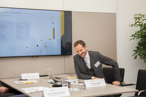Der österreichische Zinshausmarkt ist in Bewegung - wo die Reise hingeht, hat Marktspezialist Hudej Zinshausmakler analysiert und die Ergebnisse in Wien vorgestellt. Im Bild: Gerhard Hudej, Geschäftsführer Hudej Zinshausmakler GmbH