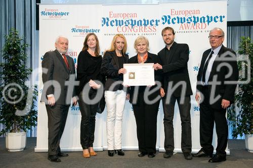 European Newspaper Congress 2010 - Awards of Excellence
(C) fotodienst, Martina Draper