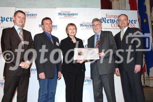 Das Treffen zum größten europäischen Zeitungskongress.  Foto: Verleihung des 