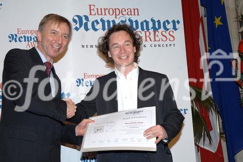 Das Treffen zum größten europäischen Zeitungskongress.  Foto: Verleihung des 