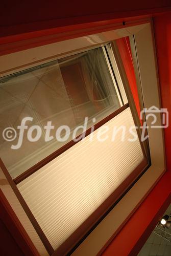 (C) fotodienst/Martin Buchhas, Wels, 27.02.2009. Im Rahmen der Energiesparmesse Wels wurde die VELUX Weltneuheit – die erste Lichtkuppel mit Fensterscheibe, Fernbedienung und Lichtregelung mittels Faltrollo – mit dem Energie Genie Innovationspreis ausgezeichnet. 