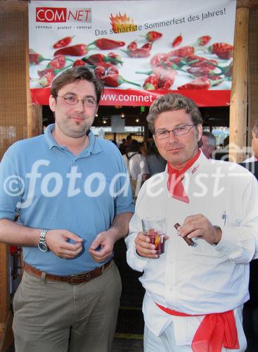 (C) Fotodienst/Anna Rauchenberger - Wien 28.06.2007 - COMNET Sommerfest - Das schärfste Sommerfest des Jahres! FOTO: Andreas Bergler (COMNET Geschäftsführer, CEO, rechts) mit Martin Fuchs (Cisco Systems)