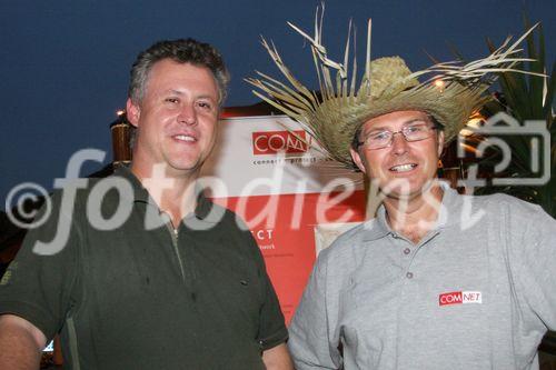 (C) fotodienst/Anna Rauchenberger - Wien 29.06.2006 - COMNET - Sommerfest 'Cuba Libre'. FOTO: Andreas Bergler (COMNET Geschäftsführer, CEO, rechts) mit VIP-Gast.
