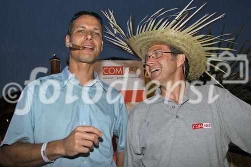 (C) fotodienst/Anna Rauchenberger - Wien 29.06.2006 - COMNET - Sommerfest 'Cuba Libre'. FOTO: Andreas Bergler (COMNET Geschäftsführer, CEO, rechts) mit VIP-Gast.
