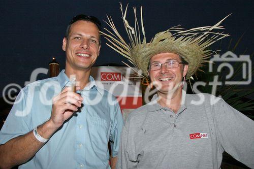 (C) fotodienst/Anna Rauchenberger - Wien 29.06.2006 - COMNET - Sommerfest 'Cuba Libre'. FOTO: Andreas Bergler (COMNET Geschäftsführer, CEO, rechts) mit VIP-Gast.
