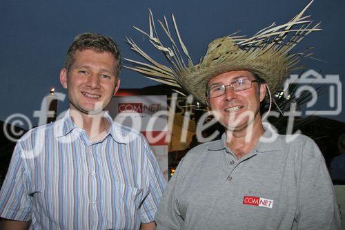 (C) fotodienst/Anna Rauchenberger - Wien 29.06.2006 - COMNET - Sommerfest 'Cuba Libre'. FOTO: Andreas Bergler (COMNET Geschäftsführer, CEO, rechts) mit VIP-Gast.
