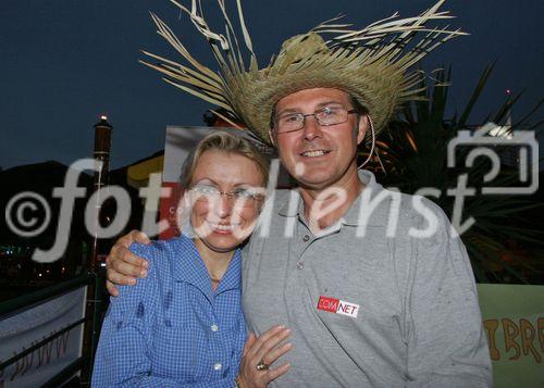 (C) fotodienst/Anna Rauchenberger - Wien 29.06.2006 - COMNET - Sommerfest 'Cuba Libre'. FOTO: Andreas Bergler (COMNET Geschäftsführer, CEO, rechts) mit VIP-Gast.