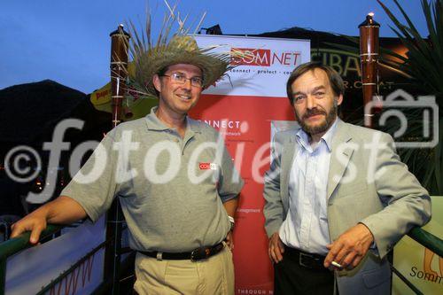 (C) fotodienst/Anna Rauchenberger - Wien 29.06.2006 - COMNET - Sommerfest 'Cuba Libre'. FOTO: Andreas Bergler (COMNET Geschäftsführer, CEO, links) mit VIP-Gast.
