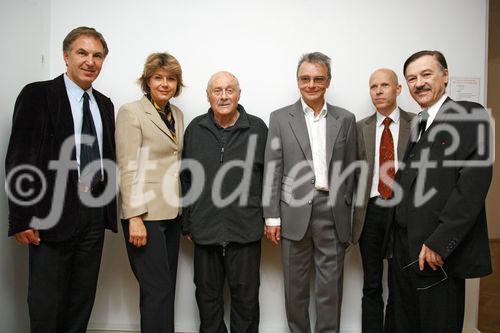 Technisches Museum Wien, Österr. Mediathek, Pressegespräch, vlnr: Mag. Peter-Sylvester Lehner, GF Wiener Symphoniker, HR Dr. Gabriele Zuna-Kratky, Direktorin Techn. Museum Wien,  Prof. Oskar Deleglise, Dr. Ernst Kobau, Archivar d. Wiener Symphoniker, Helmut Howar, Stv. Direktor Phonogrammarchiv, Österreichische Akademie der Wissenschaften, HR Dr. Rainer Huber, Leitung Österreichischer Mediathek.