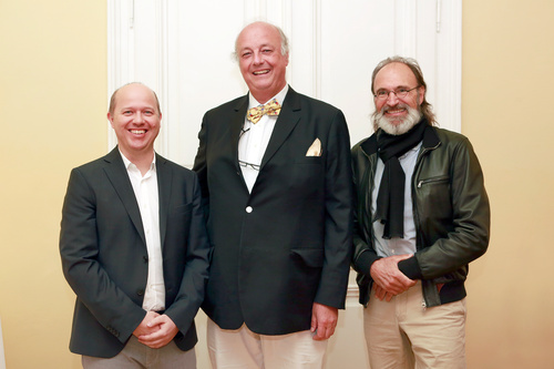 Pressegespräch anlässlich des Weltglaukomtages. Im Bild: v.l.n.r. Assoc. Prof. Dr. Gerhard Garhöfer (Facharzt für Augenheilkunde und Optometrie, Leiter der Abteilung OphthalmoPharmakologie an der Universitätsklinik für Klinische Pharmakologie der Medizinischen Universität Wien), OA Dr. Anton Hommer (Facharzt für Augenheilkunde und Optometrie, Oberarzt an der Augenabteilung der Krankenanstalt 