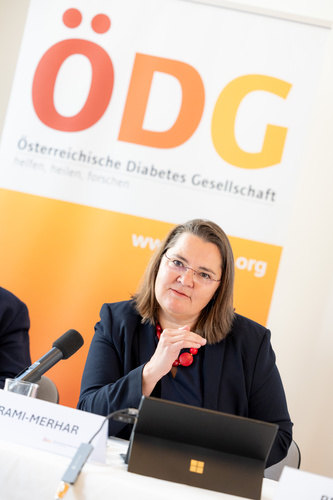  (c) fotodienst / Anna Rauchenberger - Wien, am 04.06.2024 - Pressegespräch von der Österreichischen Diabetes Gesellschaft (ÖDG) Diabetes bei Kindern und Jugendlichen - Versorgung mit knappen Ressourcen. FOTO: Ao.Univ.Prof. Dr. Birgit Rami-Merhar, MBA, Medizinische Universität Wien: