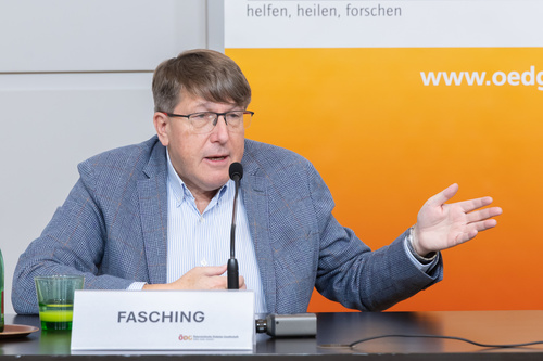 Die Österreichische Diabetes Gesellschaft informiert darüber, dass moderne Medikamente und neue technische Hilfsmittel Menschen mit Diabetes ein gutes und langes Leben ermöglichen, das sich kaum von dem Leben anderer Menschen unterscheidet. Im Bild: Prim. Univ.-Prof. Dr. Peter Fasching, MBA, Präsident der ÖDG, Wien