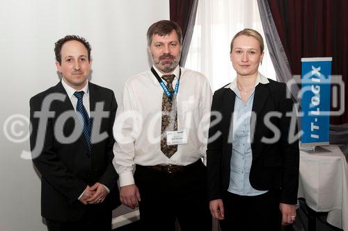 (C) Fotodienst / Fabian Henzmann, Zürich 2011.Samuel Rentsch, (IT-Logix) Rainer Bernhardt (Swiss Re) Ariadna Chastang (BLS)