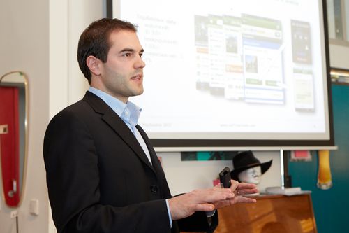  (c) fotodienst/Anna Rauchenberger - Wien, am 20.09.2012 – Roundtable von CTI Invest und Rollfeld Schweizer Web Startups. FOTO: Samuel Mäder, CEO, Gonnado: