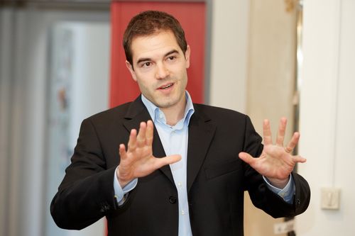  (c) fotodienst/Anna Rauchenberger - Wien, am 20.09.2012 – Roundtable von CTI Invest und Rollfeld Schweizer Web Startups. FOTO: Samuel Mäder, CEO, Gonnado: