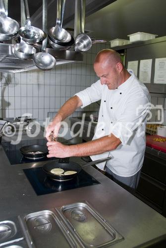 Gänseleber-Eierschwammerl Lasagne. Koch: Zoran Listek, lokaler Lieferant Siegfried Marth