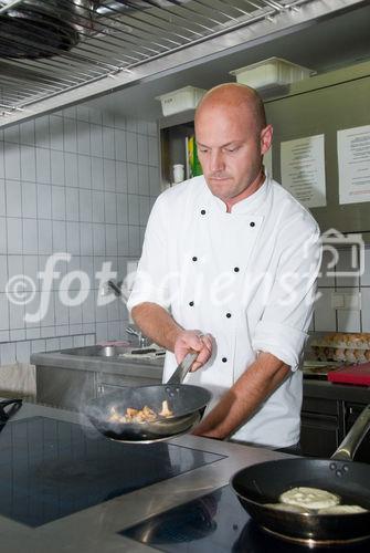 Gänseleber-Eierschwammerl Lasagne. Koch: Zoran Listek, lokaler Lieferant Siegfried Marth