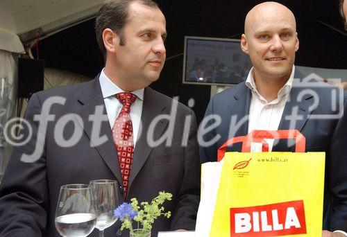 Steirische Verführung 2006 - Veranstaltung mit Landwirtschaftsminister Josef Pröll in Graz, im Gespräch mit Billa AG Vorsitzendem des Vorstandes Mag.Volker Hornsteiner