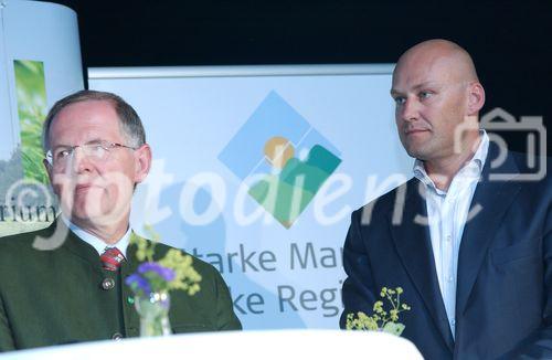 Steirische Verführung 2006 - Veranstaltung mit Landwirtschaftsminister Josef Pröll in Graz, im Gespräch mit Billa AG Vorsitzendem des Vorstandes Mag.Volker Hornsteiner