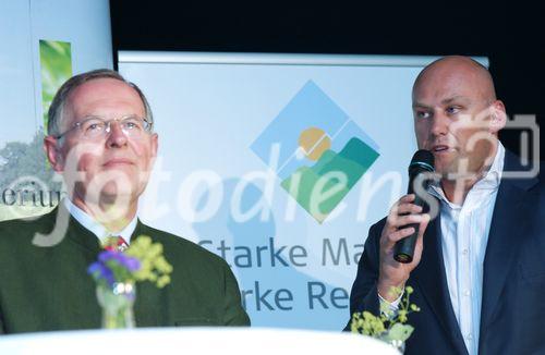 landwirtschaftskammer chef gerhard wlodkowski im gespräch mit billa vorstand vorsitzendem mag.volker hornsteiner