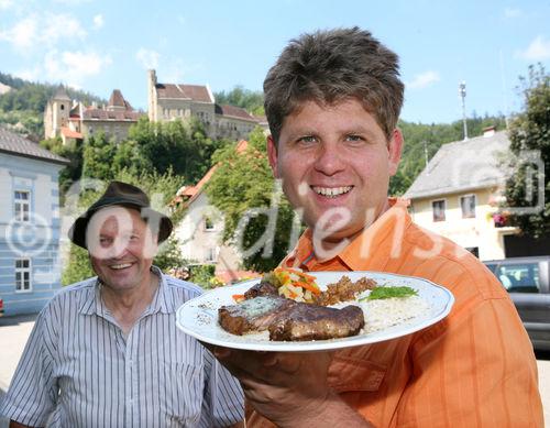 (C) fotodienst/Anna Rauchenberger - 7.8.08 - Kärnten - Genuss Profi Kärntner Blondvieh - Genuss Regionen Österreichs