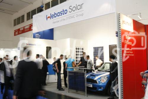 Messestand der Webasto Solar GmbH auf der Intersolar Europe