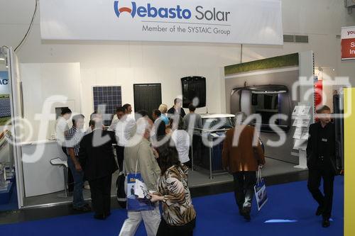 Messestand der Webasto Solar GmbH auf der Intersolar Europe