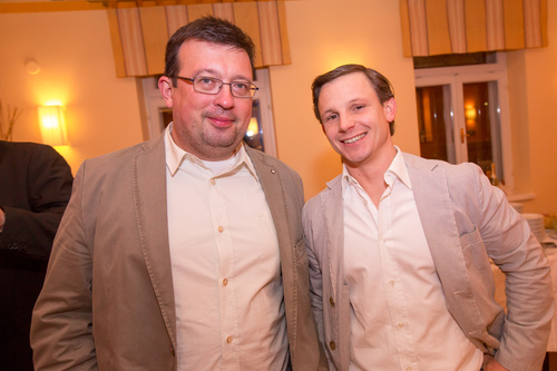 Neujahrtreffen der Gesellschaft für Ökologie und Abfallwirtschaft. Foto vlnr: Christian Letz (HABAU) und Christoph Kranz (STRABAG)