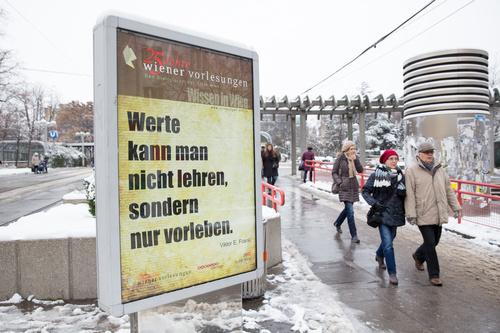  (c) fotodienst/Anna Rauchenberger - Wien, am 15.01.2013 –  25 Jahre Wiener Vorlesungen - Das Dialogforum der Stadt Wien - Plakate 1100 Wien, Reumannplatz: