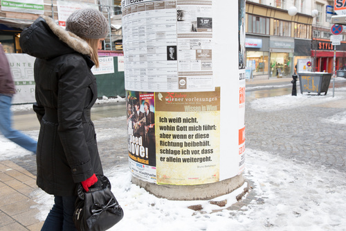  (c) fotodienst/Anna Rauchenberger - Wien, am 15.01.2013 –  25 Jahre Wiener Vorlesungen - Das Dialogforum der Stadt Wien - Plakate 1070 Wien, Neubaugasse: