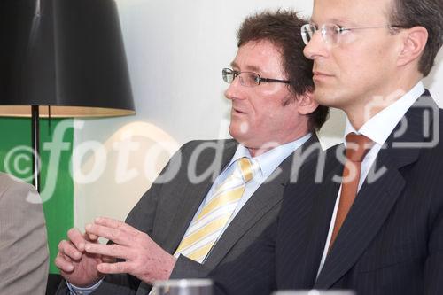 (C) fotodienst/Gudrun Krieger - Wien 29.05.2008 - Pressekonferenz - Histaminintoleranz - Wissenschaftlichen Gesellschaft zur Forschung und Weiterbildung im Bereich nahrungsmittelbedingter Intoleranzen -(NutriDis):li nach re: Dr.  med. Markus Pfisterer (Vorsitzender der wiss. Gesellschaft), Ao. Univ.-Prof. Dr. Michael Wolzt (Facharzt für Innere Medizin, Buchautor)