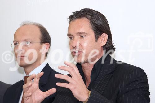 (C) fotodienst/Gudrun Krieger - Wien 29.05.2008 - Pressekonferenz - Histaminintoleranz - Wissenschaftlichen Gesellschaft zur Forschung und Weiterbildung im Bereich nahrungsmittelbedingter Intoleranzen -(NutriDis):li nach re:  Ao. Univ.-Prof. Dr. Michael Wolzt (Facharzt für Innere Medizin, Buchautor), Dr. Univ. Priv. Doz. Peter Komericki (Abt. f Umweltdermatologie und Venerologie, Graz) 