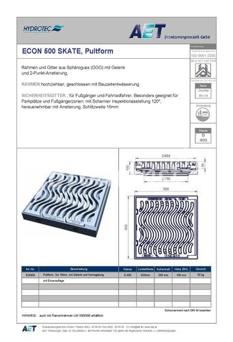 Mit attraktiven Innovationen präsentiert sich Bauprofi QUESTER  auf der Bauen + Wohnen 2010. im Bild: AET ECON 500 Skate Pult

