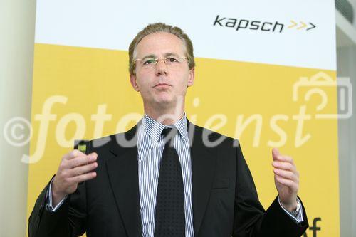 (C)fotodienst/Anna Rauchenberger -  Wien, am 08.06.2009 - Heute präsentierte die Kapsch TrafficCom im Hotel Le Méridien die Zahlen für das Wirtschaftsjahr 2008/09. Kapsch konnte den Gesamtumsatz des Vorjahres um 8% steigern. FOTO: Georg Kapsch, Vorsitzender des Vorstandes, Kapsch TrafficCom