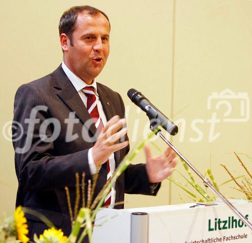 Eröffnung Landwirtschaftsschule Litzlhof.
Im Bild BM DI Josef Pröll