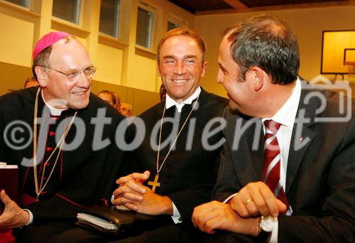 Eröffnung Landwirtschaftsschule Litzlhof.
Im Bild Bischof Dr. Alois Schwarz, Superintendent Mag. Manfred Sauer und BM DI Josef Pröll