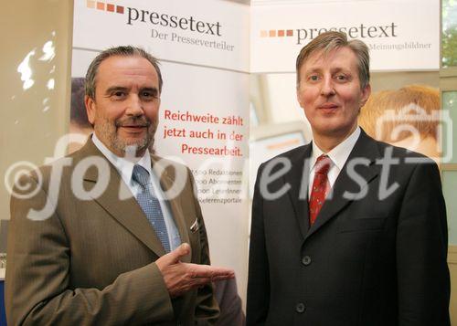 (C) fotodienst/Anna Rauchenberger - Wien 29.08.2006 - FOTO v.l.: Volker Nonn (GF AVANTEL - Hotelreservierung GmbH) und Franz Temmel (GF pressetext).