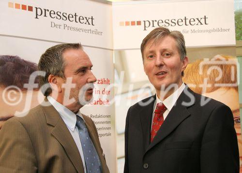 (C) fotodienst/Anna Rauchenberger - Wien 29.08.2006 - FOTO v.l.: Volker Nonn (GF AVANTEL - Hotelreservierung GmbH) und Franz Temmel (GF pressetext).