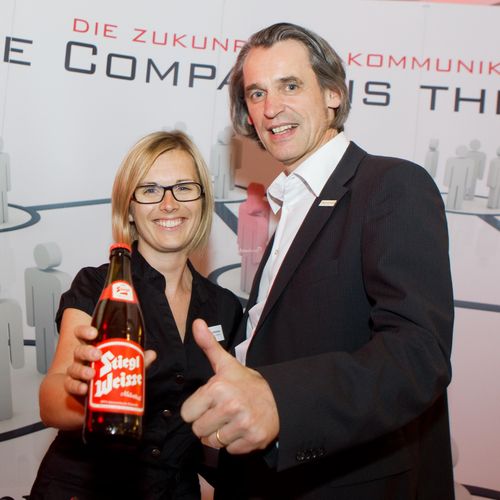 (C) fotodienst.at /Anna Rauchenberger  - Christina Rittchen von der Stieglbrauerei mit Dr. Wilfried Seywald von pressetext.