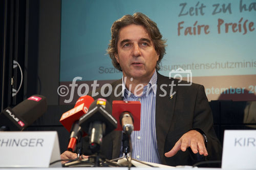 Zeit zu handeln - Faire Preise jetzt! Pressekonferenz von BM Buchinger FOTO: Erwin Buchinger (Konsumentenschutzminister Österreich) (C)fotodienst/Gudrun Krieger