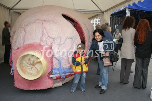 (C) fotodienst/Anna Rauchenberger - Wien 05.05.2007  - Informationsoffensive Prostatakarzinom 'Richtige Männer leben länger'. FOTO: Großer Andrang bei der begehbaren Prostata.