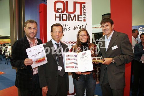 (C) fotodienst/Anna Rauchenberger - Wien 28.09.2006 - Traffic Award. FOTO: Fred Kendlbacher (Out of home Austria), KR Karl Javurek (Generaldirektor Gewista), Daniela Sasse (ISPA Werbung), Michael Obermayer (3M).