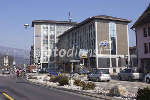 Atel Bilanz-Medienkonferenz. Bild: Atel Hauptsitz in Olten, Firmensitz, Aare-Tessin AG für Elektrizität (Atel)