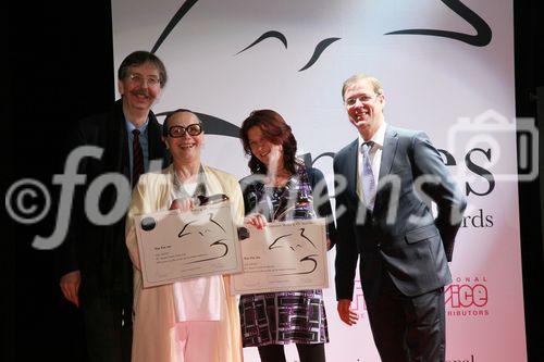 113_Régine Cardin, Sylvie Jam (both RC1 Régine Cardin Production), Alexander V. Kammel, Dr. Conrad Heberling - Cannes Corporate Media And TV Awards 13.10.2011