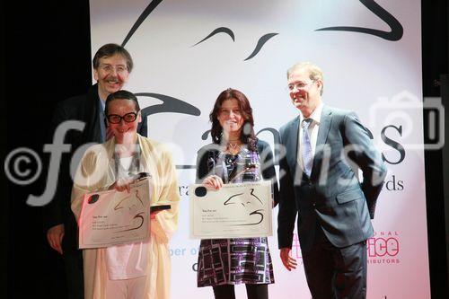 114_Régine Cardin, Sylvie Jam (both RC1 Régine Cardin Production), Alexander V. Kammel, Dr. Conrad Heberling - Cannes Corporate Media And TV Awards 13.10.2011